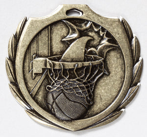 Basketball 2 1/4" Burst Medal