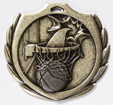 Basketball 2 1/4" Burst Medal