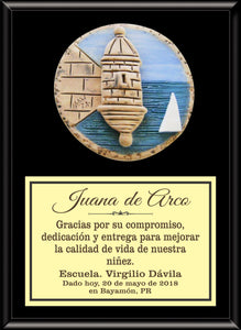 Solid Black Finish Plaque
