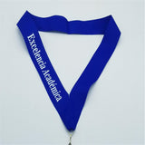 2 1/4" Laurel Wreath Lamp of Knowledge Medal with Personalized Neck Ribbon