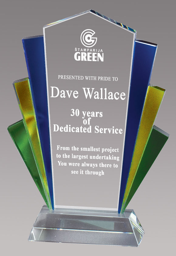 Fan Colorful Glass Award