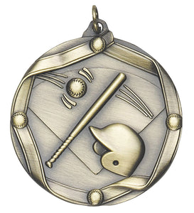Baseball 2 1/4" Die Cast Medal