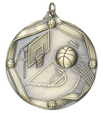 Basketball 2 1/4" Die Cast Medal