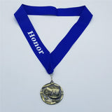 Lamp of knowledge Medal with Engraved Ribbon