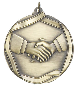 Handshake 2 1/4" Die Cast Medal