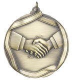 Handshake 2 1/4" Die Cast Medal