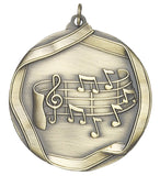 Music 2 1/4" Die Cast Medal