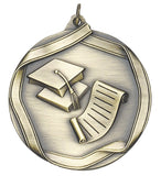 Graduation 2 1/4" Die Cast Medal